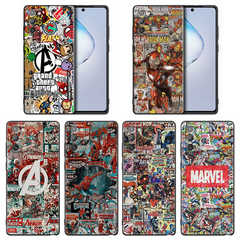 

Marvel Characters Comics Phone Case for Samsung A91 A73 A72 A71 A53 A52 A7 M62 M22 M30s M31s M33 M52 F23 F41 F42 5G 4G Case