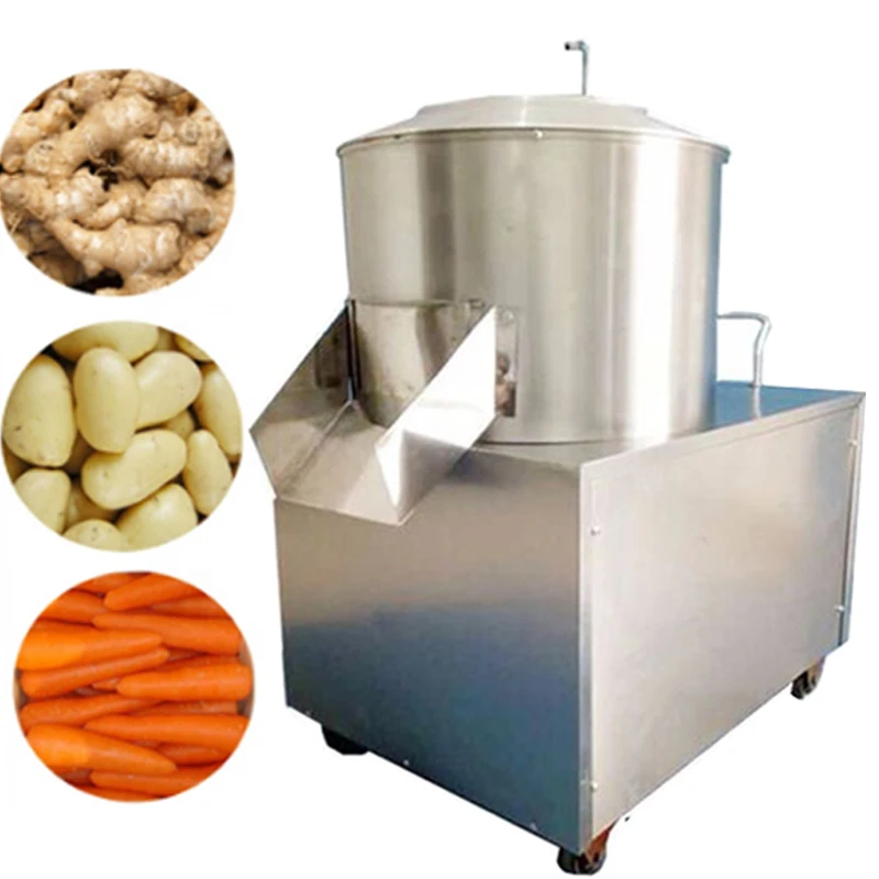 

Industrial Electric Automatic Beet Root Carrot Cassava Potato Washing Peeling Cutting Machine120~250 KG/H