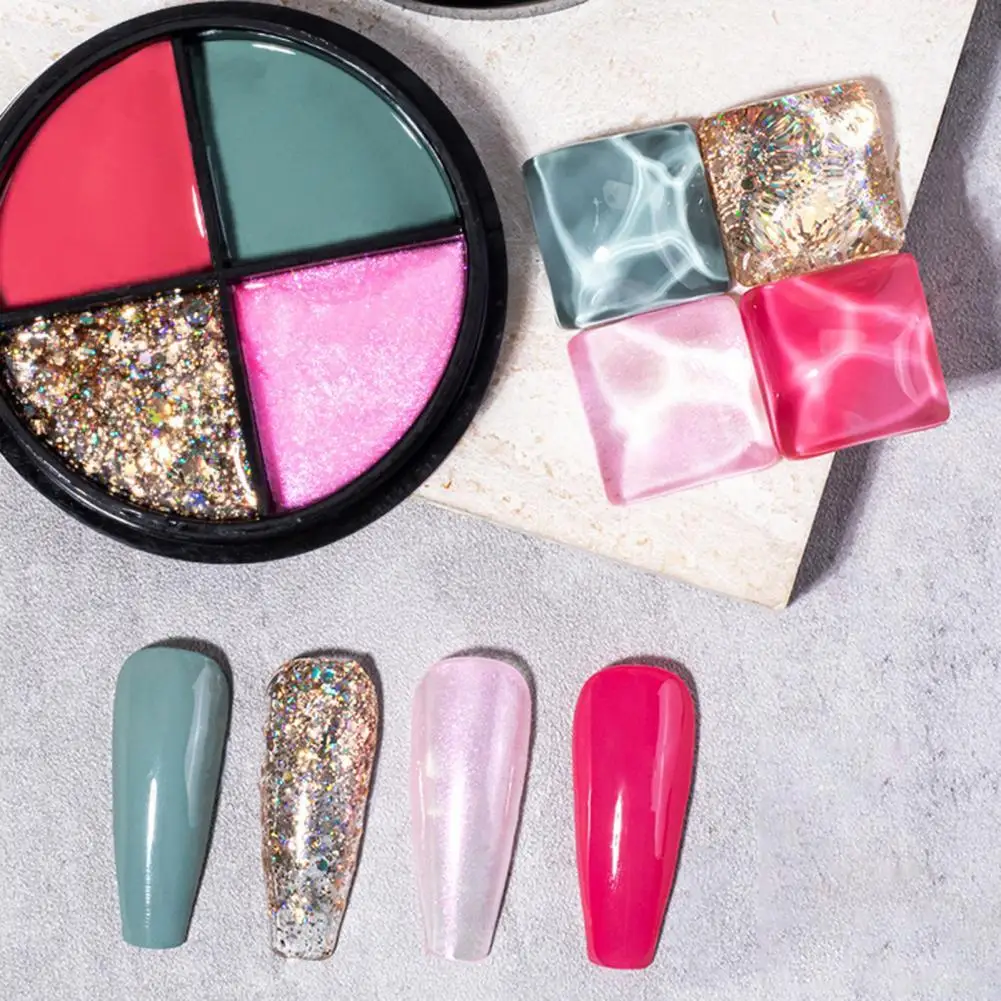 

4g Gel Nail Polish Universal Non-Irritating Safe Soak Off Solid UV Polish for Home Nail Polish Glue Nail Gel