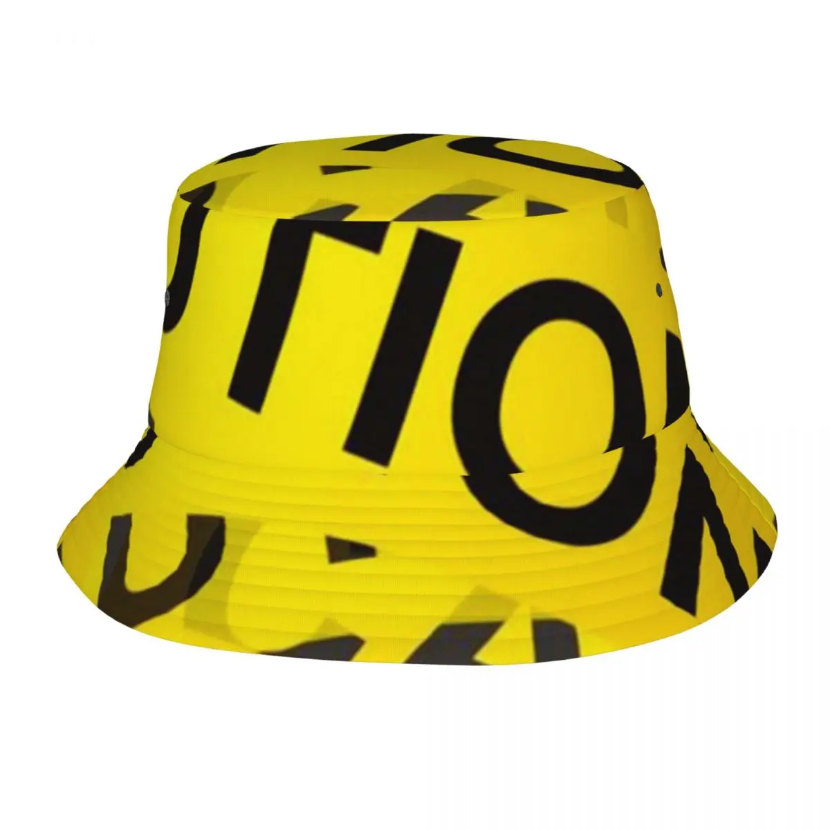 

Yellow Caution Sign Outdoor Fisherman Cap Beach Hats SunCaps Men Women Bucket Hat Panama Hats Bob Hats For Women