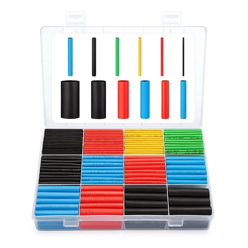 

127-800pcs Heat Shrink Tube Thermoresistant Heat-shrink Tubing Wrapping Kit Electrical Connection Wire Cable Insulation Sleeving