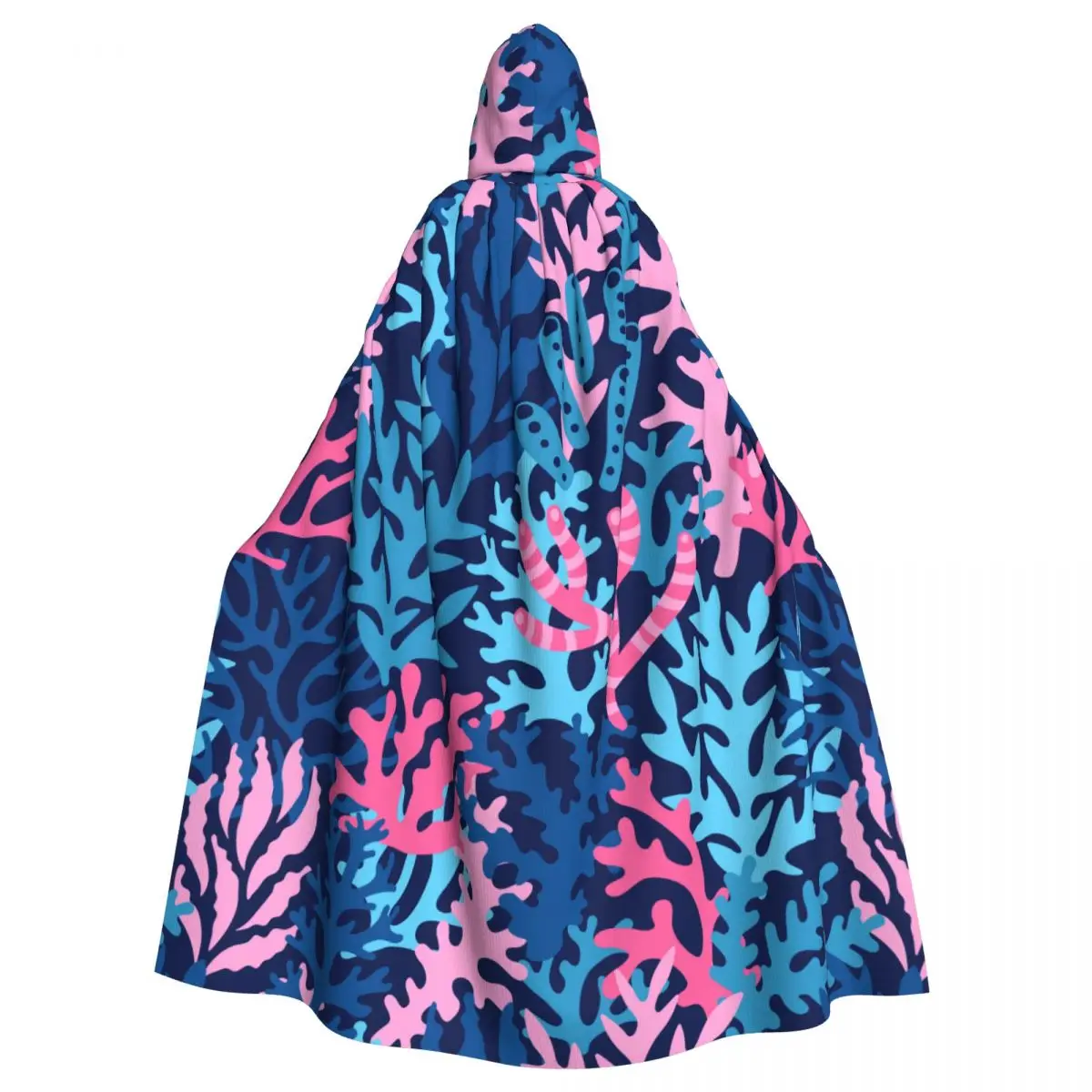 

Hooded Cloak Unisex Cloak with Hood Marine Summer Corals Cloak Vampire Witch Cape Cosplay Costume