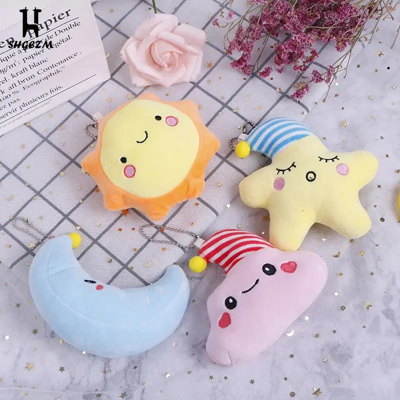 

Cartoon Star Moon Sun White Cloud Plush Pendant Soft Stuffed Toys For Bay Gift For Girl Key Chain Decoration Toys