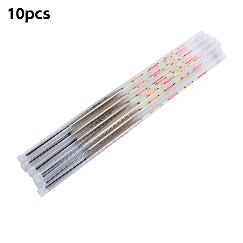 

10Pcs/lot Fishing Floats Balsa Flotteur Peche Shallow Water & Ice Floating Bobbers Wooden Float For Fishing Accessories Tackle