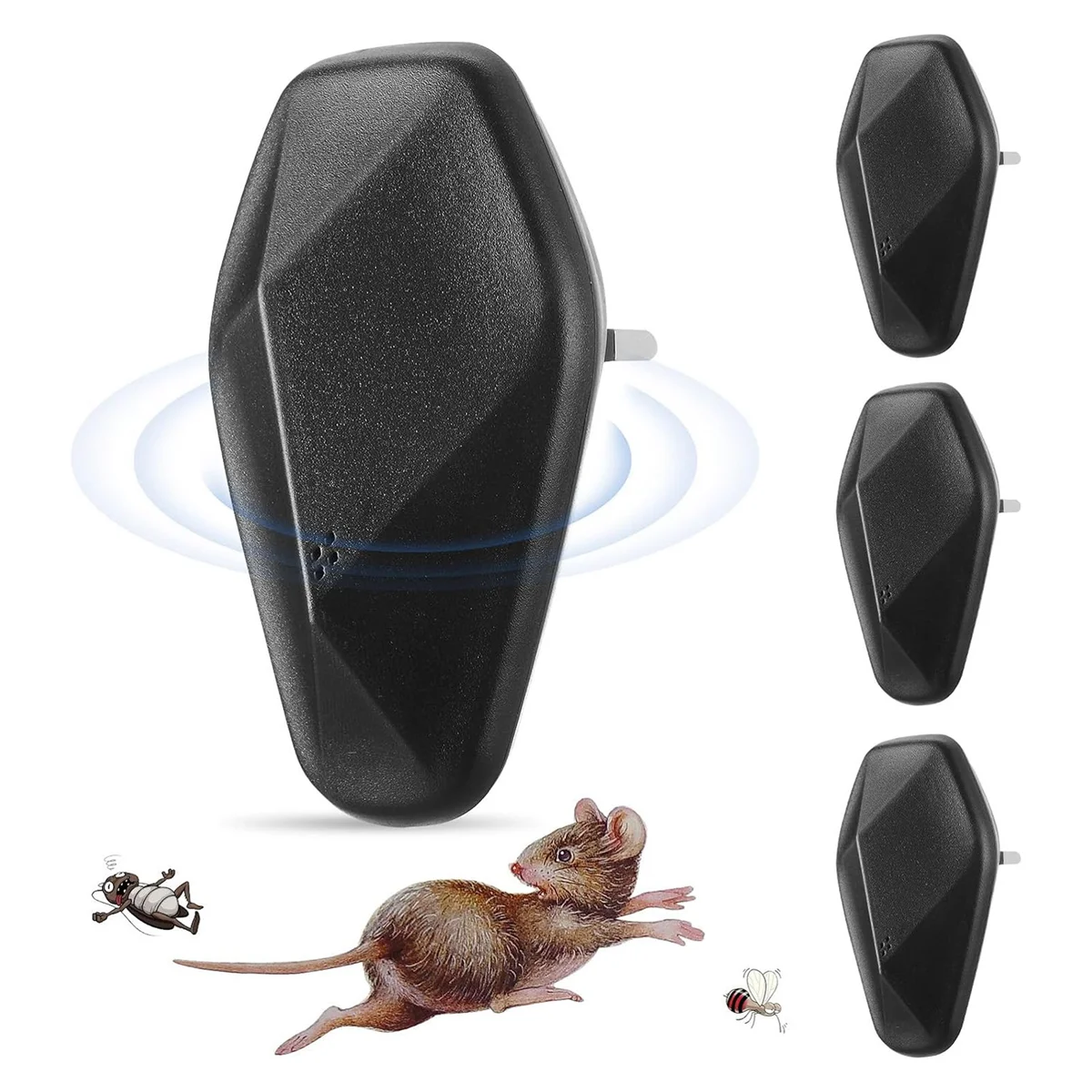 Ультразвуковой Отпугиватель вредителей 4 шт. Репеллент для мышей устройство