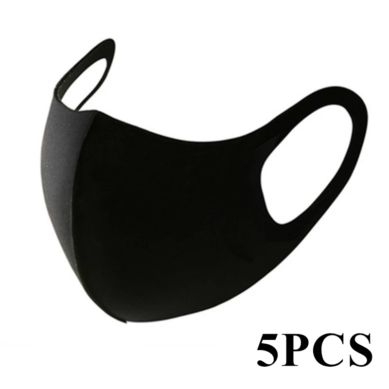 Маска для лица многоразовая моющаяся Пылезащитная из вискозы 5 шт.