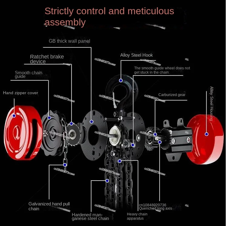 Немецкая ручная цепная таль с перевернутой цепью цепь 2 тонны 3 5 тонн