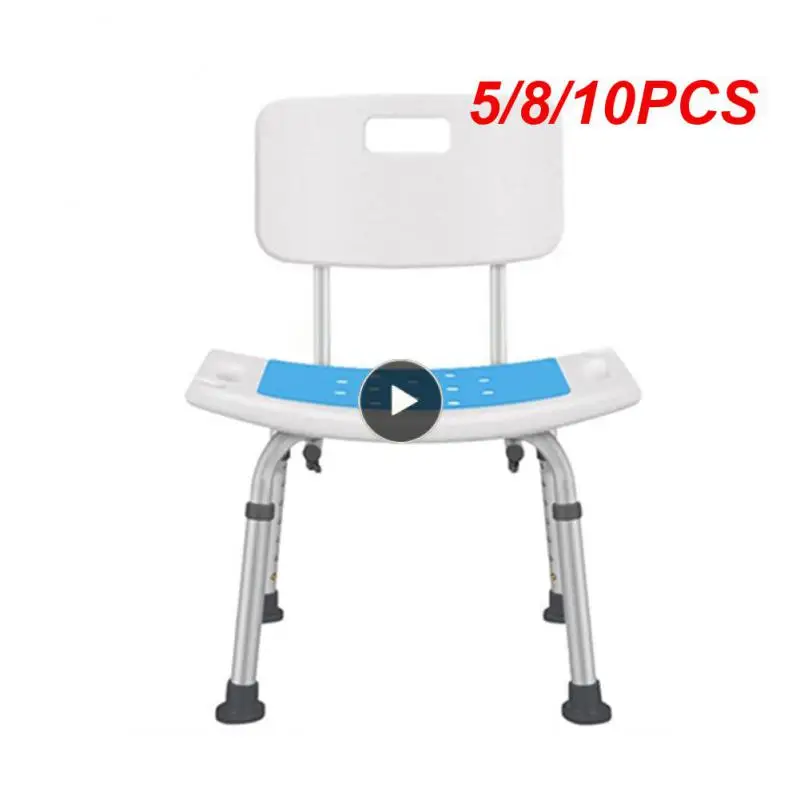 

5/8/10PCS Disabled Stool Cushion Paste Shower Mat Foam Pad Folding Bath Chair Anti-slip Seat Cushion Portable Bath Chair Mat