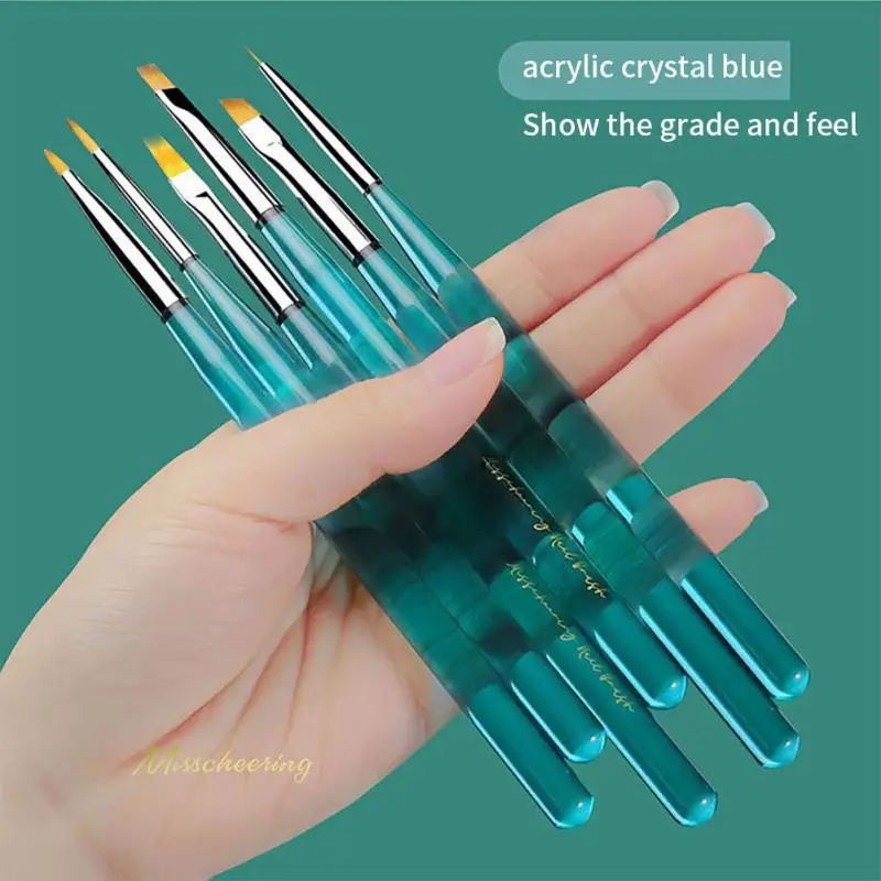 

Multiple Nail Art Nail Brush Sun Style Nail Enhancement Transparent Ocean Blue Pole Pull-out Pen Painting Drawing Halo Dye Brush