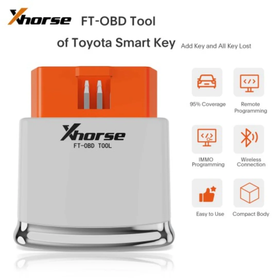 Инструмент Xhorse MINI OBD для Toyota поддержка смарт-ключей добавление ключей и потеря