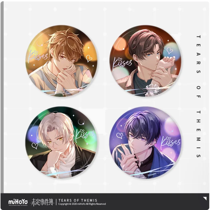 Фото 2025 аниме «Слезы Фемиды», глубокое подтверждение, серия «Мелкий поцелуй», жестяной значок, художественное крыло, вильгельм, брошь Ричарда Баджи, подарок MiHoYo №1