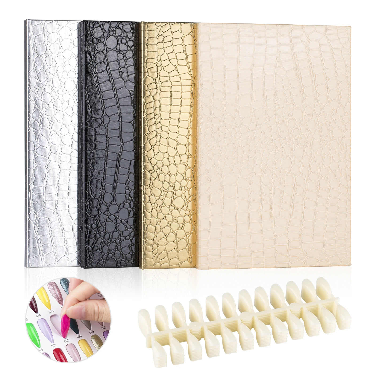 

TP 160/180/216 Colors Nail Tips Display Book Leather Gel Polish Swatch Chart Salon Tools Diy Art Showing Shelf Coloring Books
