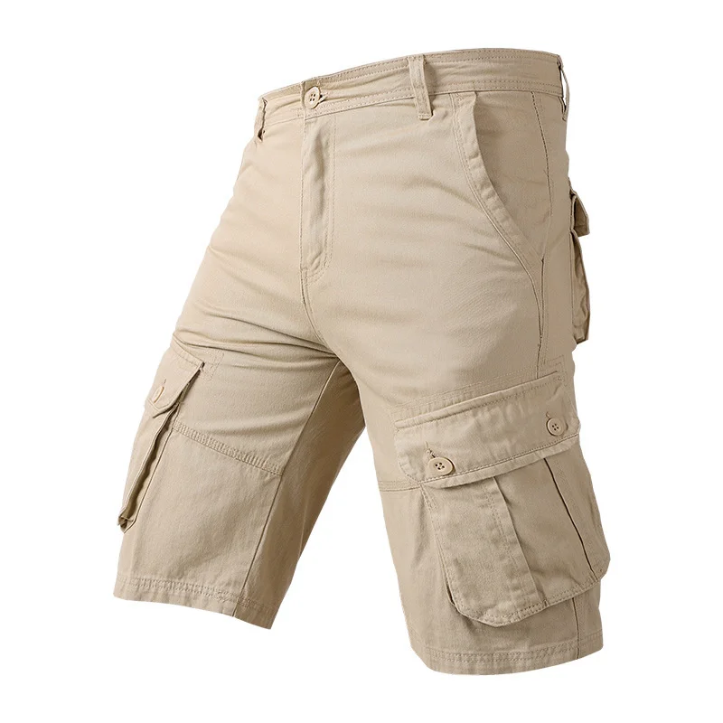 

Cargo Shorts Men 2023 Summer Army Military Tactical Homme Shorts Casual Solid Color Multi-Pocket Male Wear Resistant Short Pants