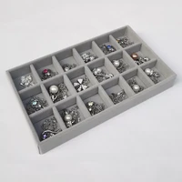 2022small jewelry box velvet organizer tray ring necklace display storage box earring jewelry showcase drawer storage