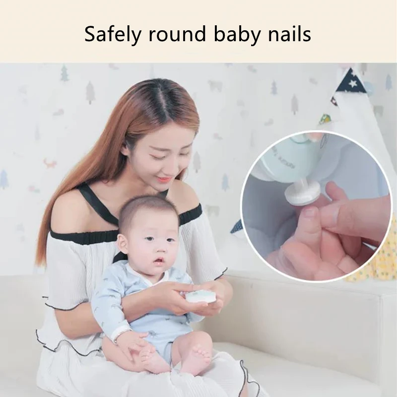 

Baby Nail Care Trimmer Electric Kids Nail Pedicure Clippers Cutter Infant Polisher Scissors 3Pcs Grinding Head For Newborn