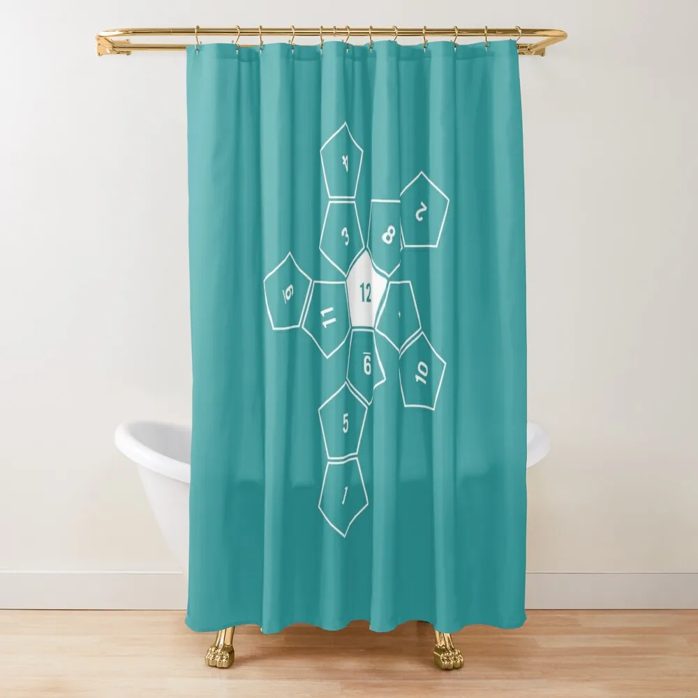 Бирюзовый развернутый D12 занавеска для душа моющаяся водонепроницаемая тканевая