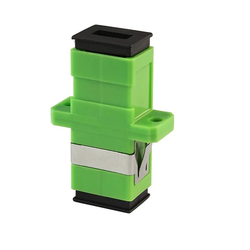 Wholesale Free Shipping 50 Pcs Singlemode SC APC Fiber Optic Connector Adapter Flange