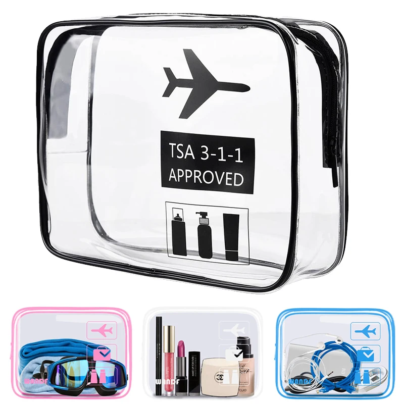 

Women's Cosmetic Bag Portable PVC Large Capacity Waterproof Travel Wash Bath Bag Transparent Makeup Organizer Box Wash Kit Case