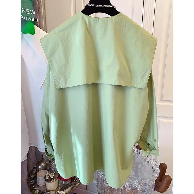 Дизайнерская ниша женские темно-синие топы с воротником французский женский