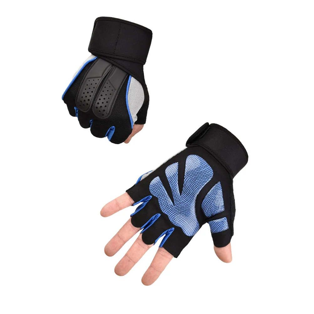

1 Pair Men's Fitness Gym Half Glove Anti-Slip Weight Lifting Shorty Wrist Wrap for Workout Bodybuilding (Size M)