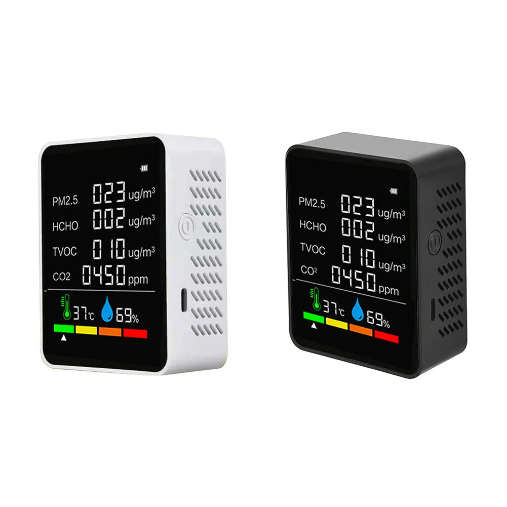 

Air Monitor CO2 Carbon Dioxide Detector Greenhouse Warehouse Air Quality Temperature Humidity TVOC HCHO PM2.5 Detector