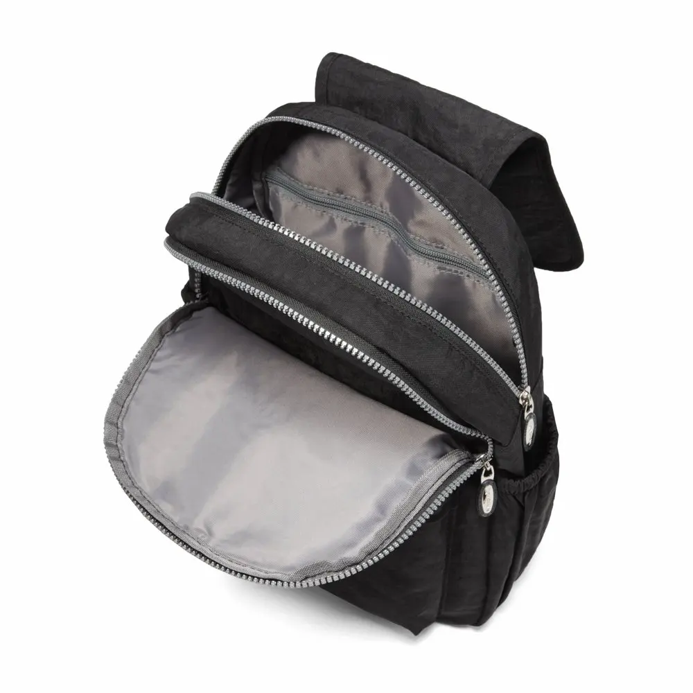 Small Backpack for Girls and Women Nylon Adult Mini Daypack 9 Liters Black