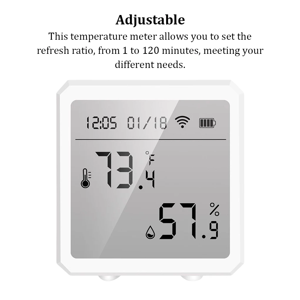 

Smart WiFi Thermometer Voice Control Wireless Temperature Humidity Sensor