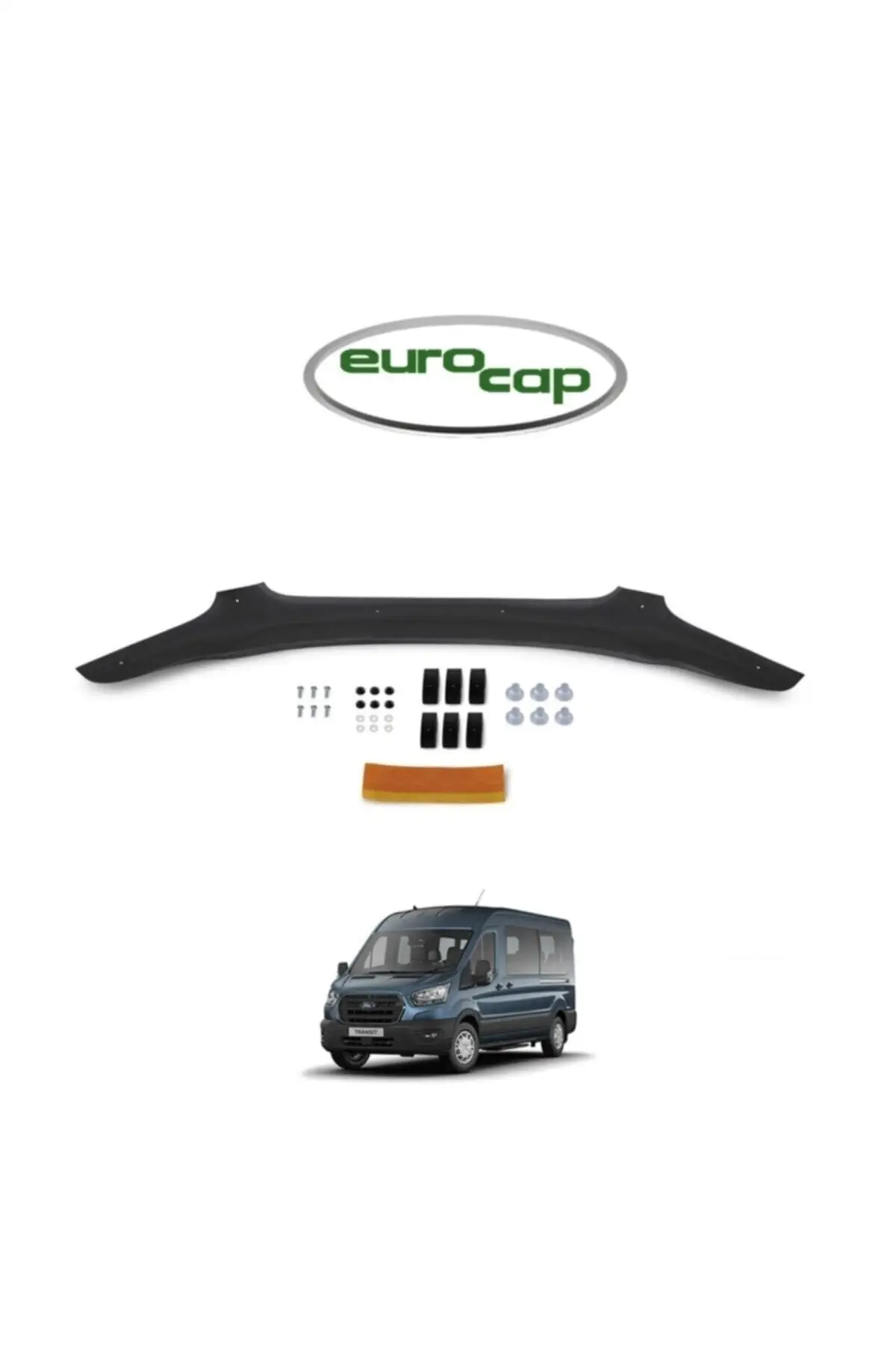 

Ford Transit Front Hood Protection Spoiler 3mm Acrylic (abs) Glossy Black Deflector 2014-2018