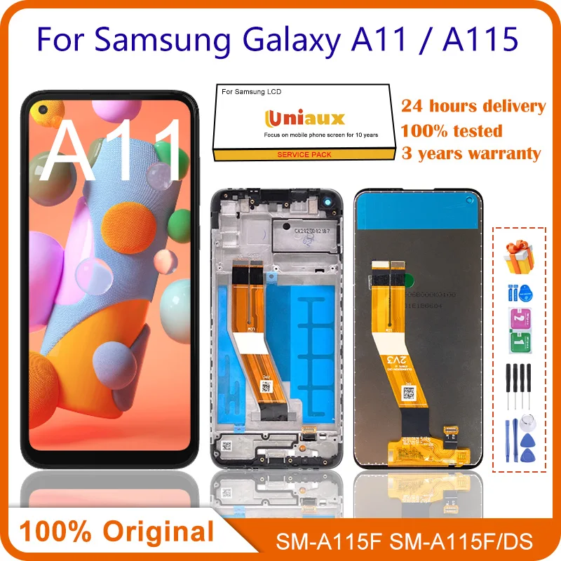 Оригинальный ЖК-дисплей 6,4 дюйма для Samsung Galaxy A11 A115 A115F A115U A115M, ЖК-дисплей с сенсорным экраном в сборе для Galaxy A11, сменный ЖК-дисплей