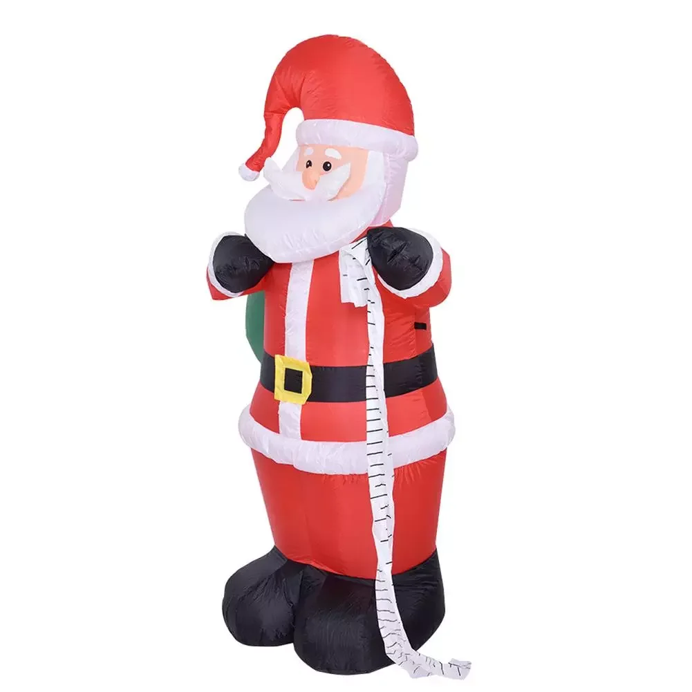

6 футов, Искусственный Санта-Клаус, Надувное украшение для двора, для улицы, с красосветильник том