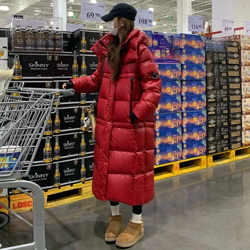 Стильная куртка с капюшоном пуховое пальто средней длины для мужчин утолщенные