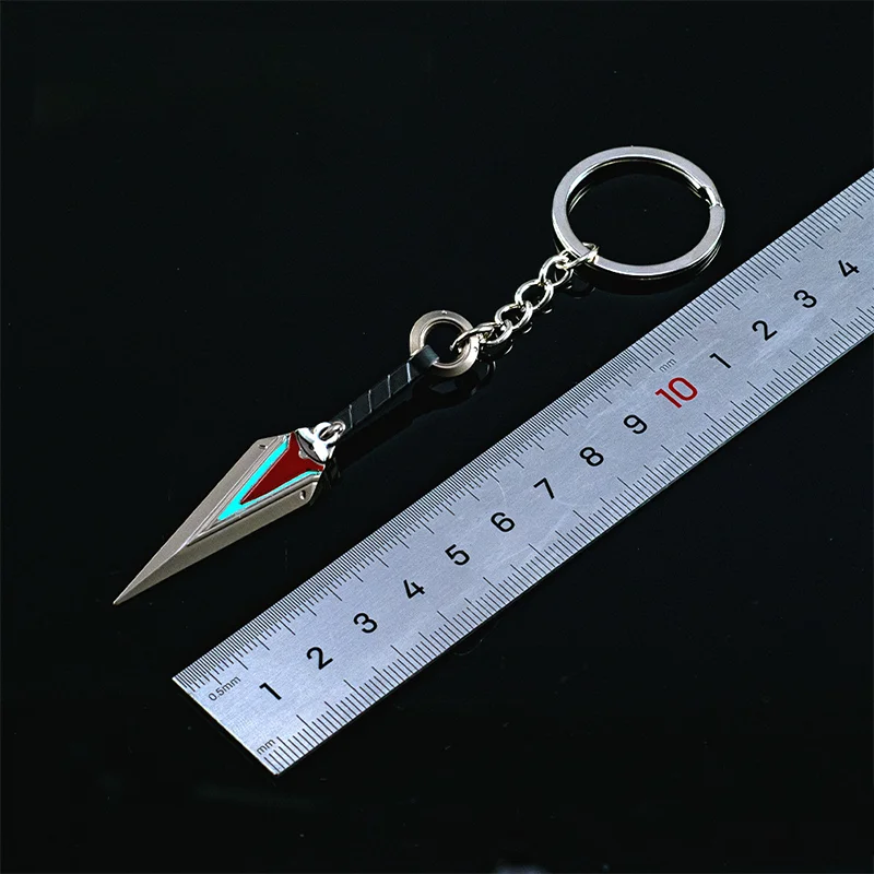 Фото Металлический брелок-нож 8 см, модель из игры Kiriko Kunai, модный мужской аксессуар, брелок-игрушечный меч, подарок для мальчиков №2
