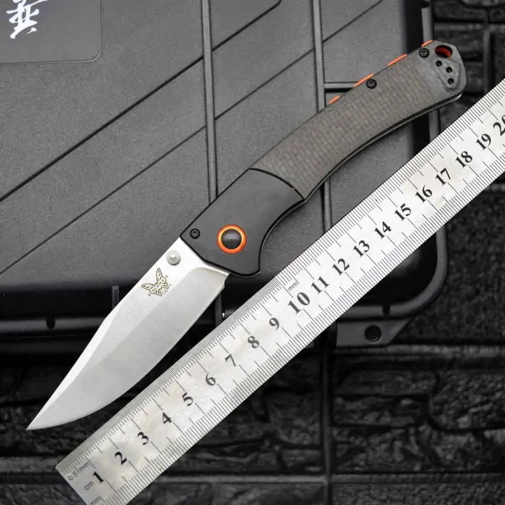 Butterfly 10580 folding knife with carbon fiber handle and high hardness folding knife D2 steel outdoor camping knife EDC