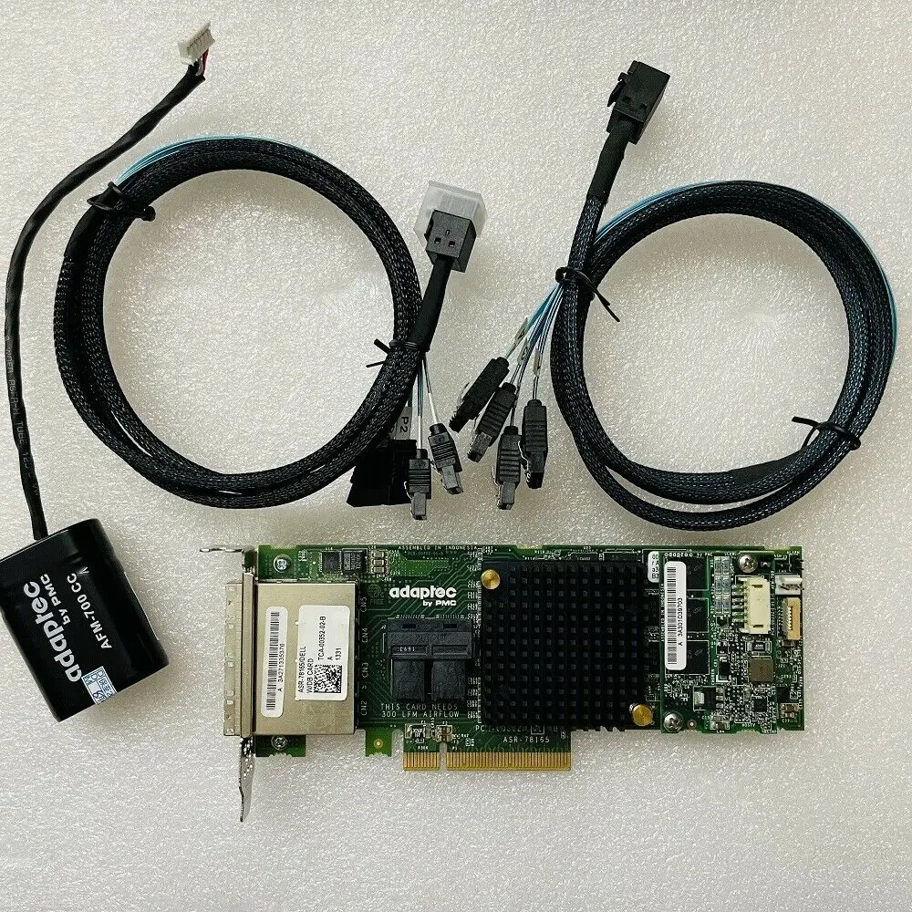 

ADAPTEC ASR-78165 4-Port SATA 6Gb/s RAID card Low Bracket +8643 cable &AFM-700CC
