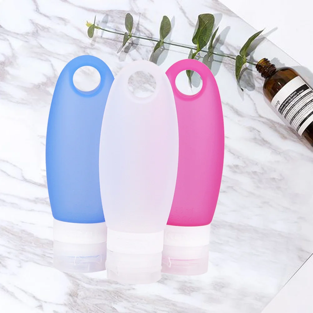 

3Pcs Travel Bottles Squeezable Silicone Leakproof Portable Refillable Containers Storage Bottle for Shampoo