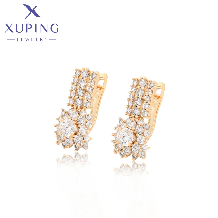 

Xuping модные ювелирные изделия, женские серьги Huggies золотого цвета X000108691