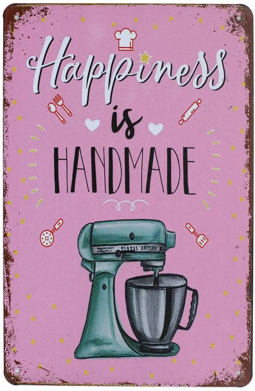 ERLOOD счастье ручной работы металлический жестяной знак винтажный художественный
