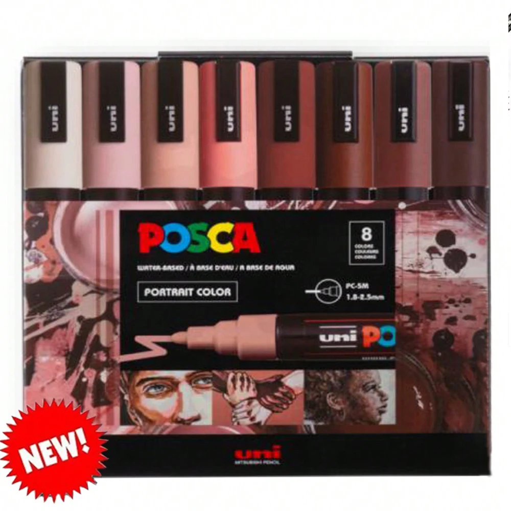 

Маркеры Uni Posca PC-5M 8 цветов