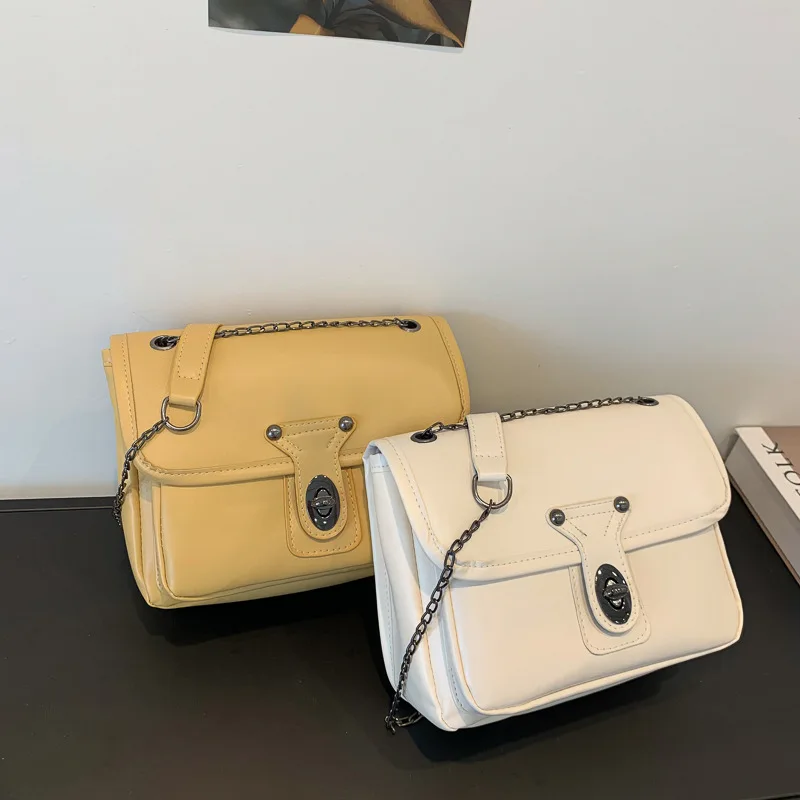 

Texture Popular Small Bags Female 2022 New Tide Net Red Autumn Shoulder Bag Chain Crossbody Bag