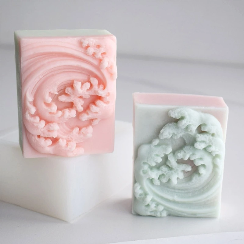 

Silicone Mold for Candle Making Lovely Sea-Wave Molds Epoxy-Casting Mold for Handmade-Wedding Ortnament