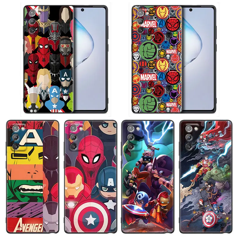 

Marvel Avengers Cartoon Comic Phone Case For Samsung Galaxy A91 A73 A72 A71 A53 A52 A7 M62 M22 M30s M31s M33 M52 F23 F41 F42 5G