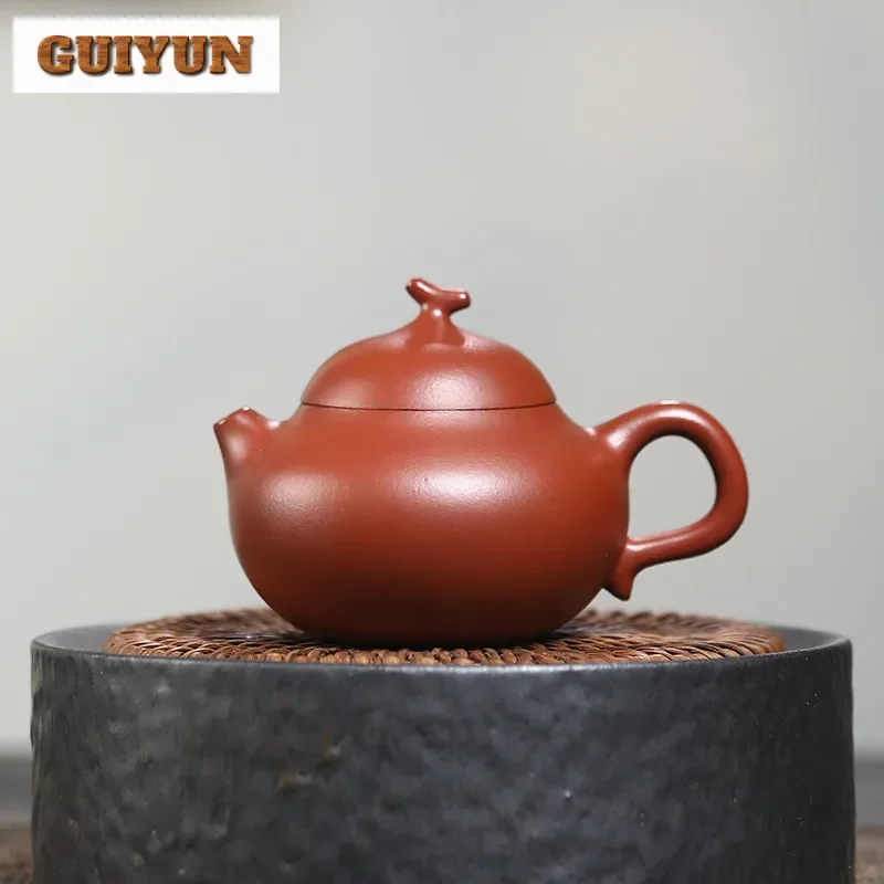 110 мл винтажные чайники Исин из фиолетовой глины горшок для баклажанов ручной