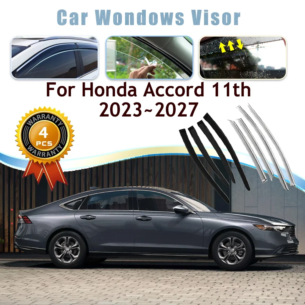 Автомобильный оконный козырек для Honda Accord 11th CY1 CY2 2023 2024 2025 2026 2027 Водонепроницаемый