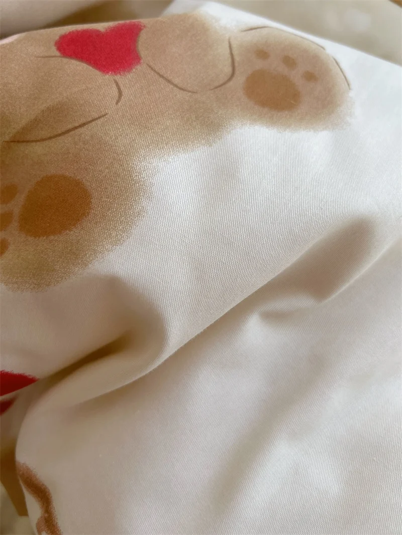 Симпатичная атака | Ins Bear Хлопковый комплект из четырех предметов Girly Heart трех .5 M .8M