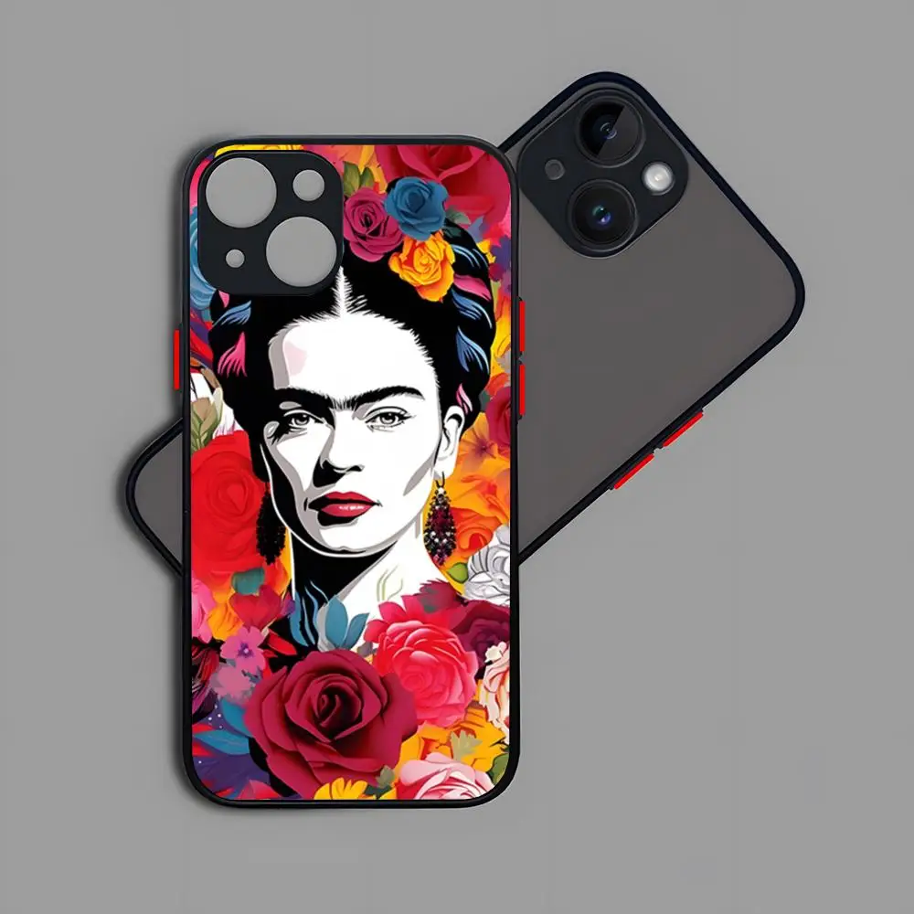 Phone Case Fashion F-Frida K-KahlosS Matte Transparent Back For IPhone 16 15 14 13 12 11 Pro Max X XR XSMax 7 8 Plus Cover
