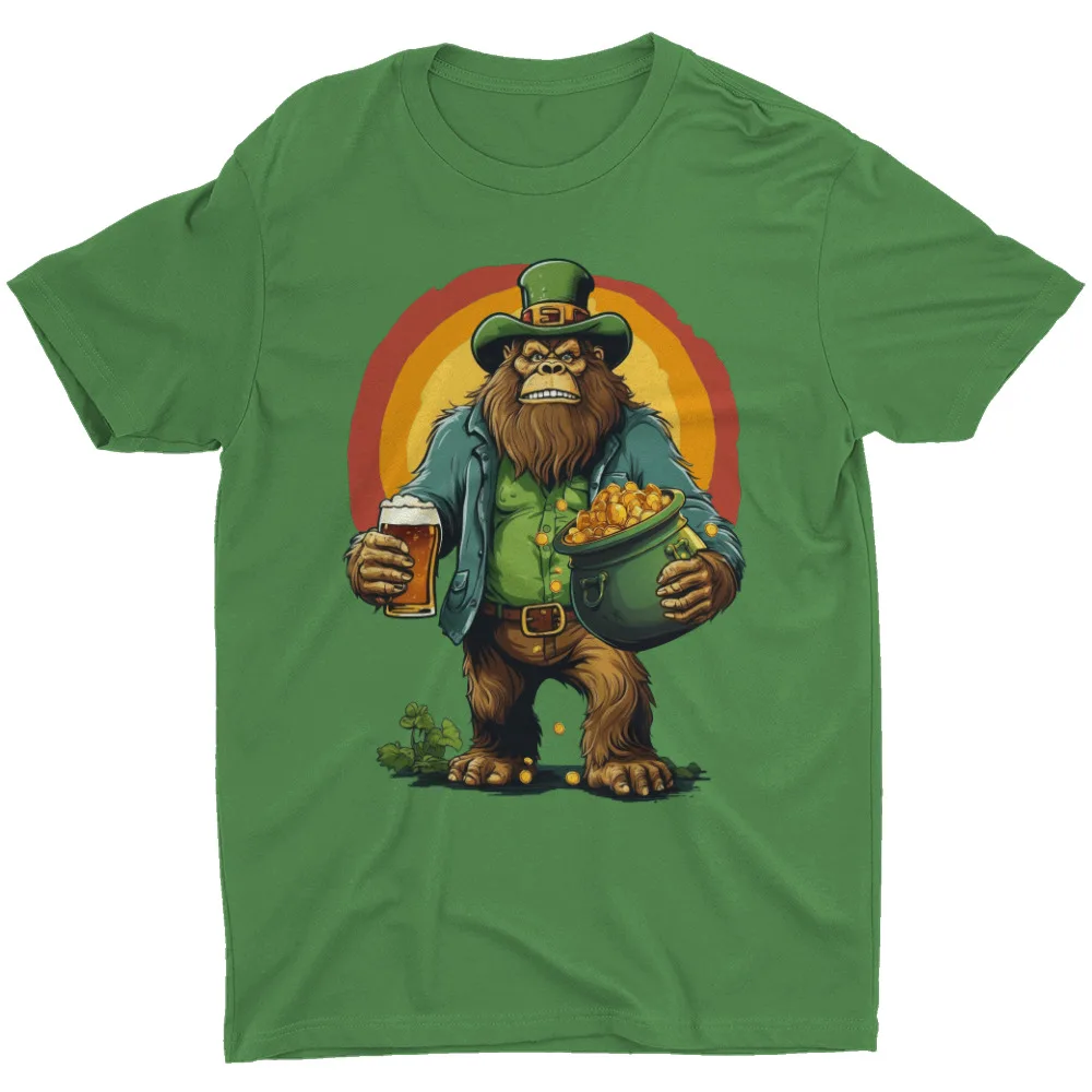 Футболка Sasquatch Bigfoot Faked Leprechaun футболка на день Святого Патрика мужская в подарок