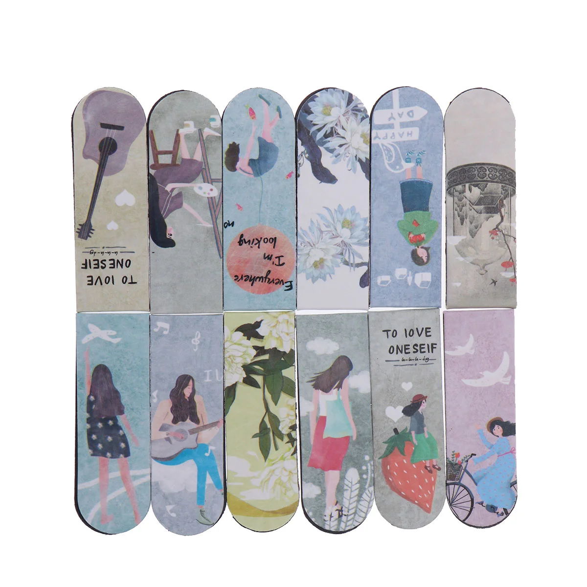 

Bookmarks Bookmark Magnetclips Stuffers Book Student Favors Party Holiday Bendable Writer Reader Stocking Cartoon Marker