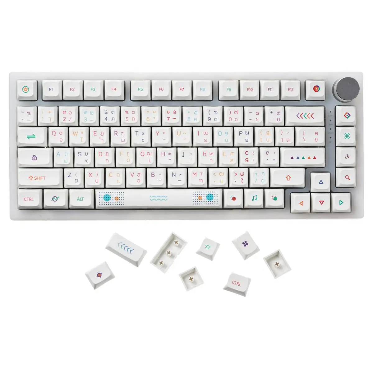 

XDA профиль 127 клавиш/комплект PBT Keycap краска-SUB Персонализированная Минималистичная белая английская тайская клавиатура для механической кла...