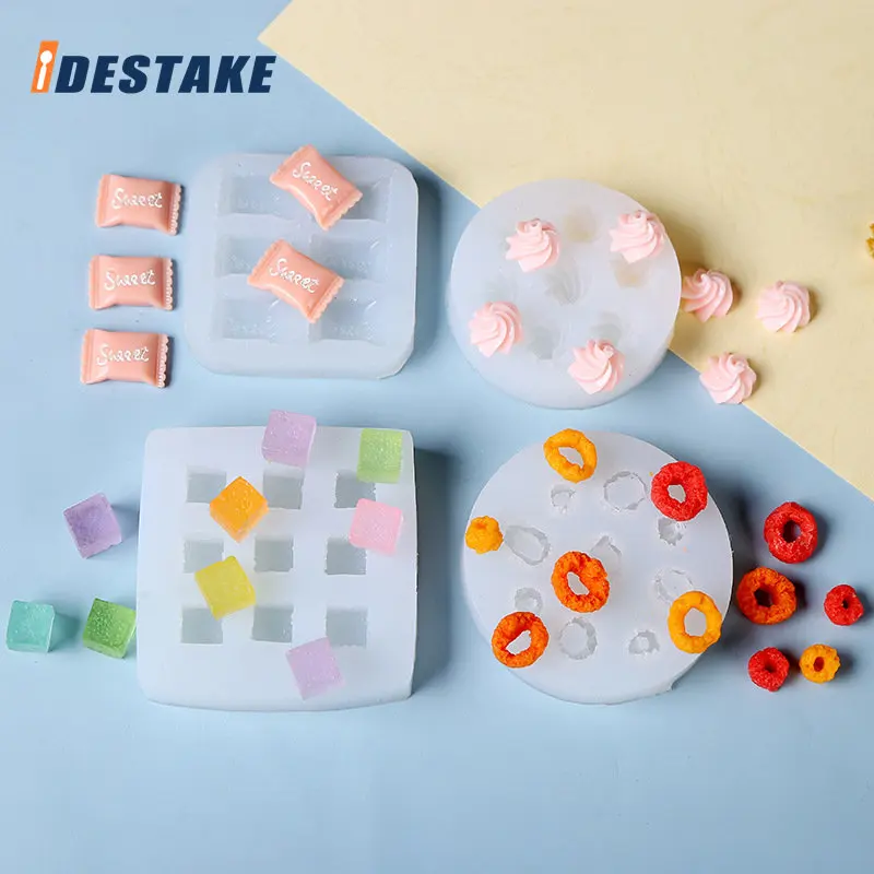 

Simulation Candy Donut Cream Cube Sugar Silicone Mold DIY Baking Chocolate Fondant Cake Decorations Mold Kitchen Baking Utensils
