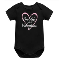 daddys mini valentine newborn clothes valentines day baby bodysuit valentines day gift for daddy and baby cotton onesie